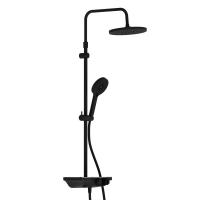 Damixa 947760300 Apollo душевая система с ванно-душевым ТМС смесителем-полкой, черный