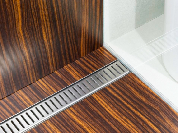 Душевой лоток AlcaPlast Optima APZ12-950 с опорами серый, в пол около стены