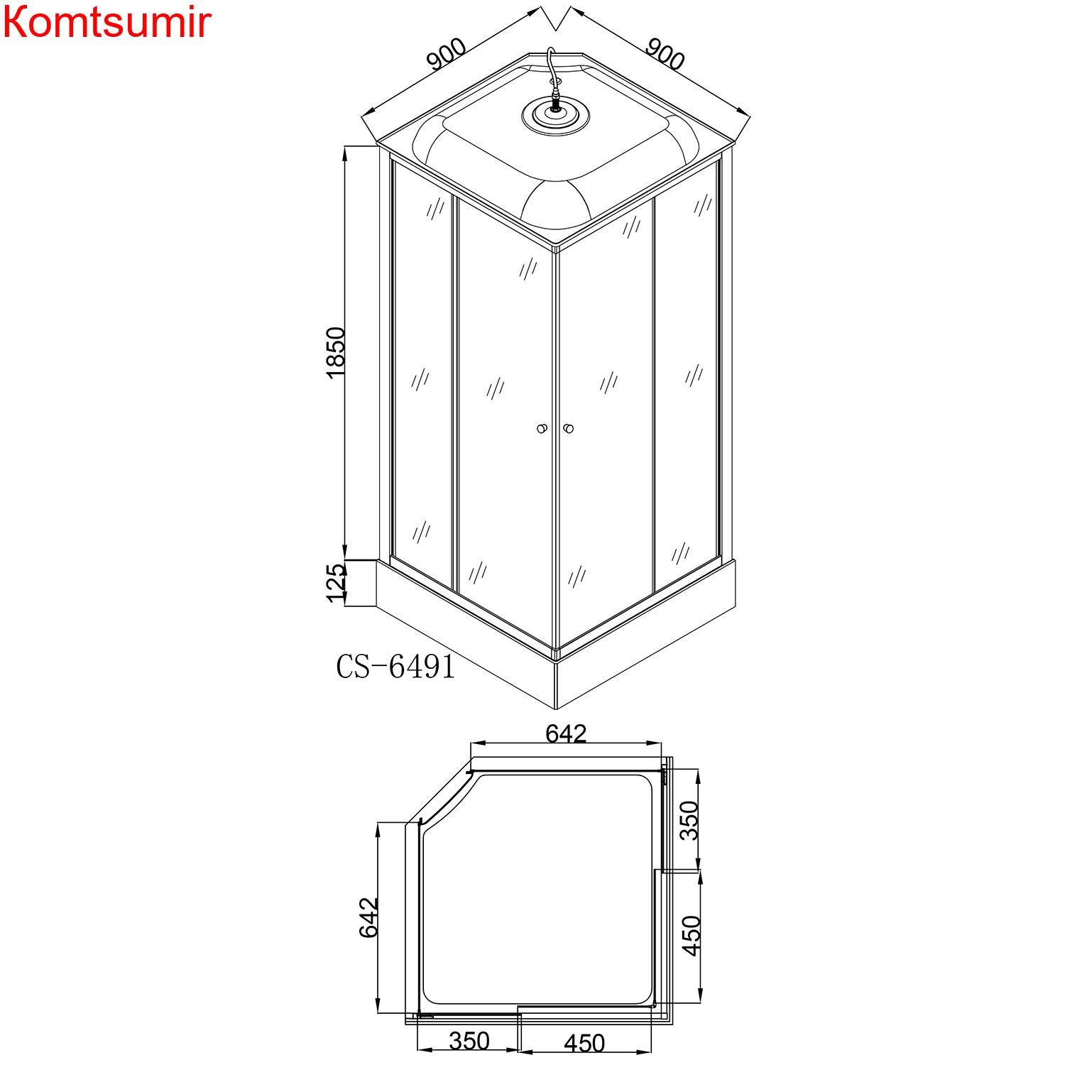 Душевая кабина Loranto CS-6491F(CS-8072) 90х90х215, белая, квадратная, стекло 4мм, поддон 13см Душевая кабина Loranto CS-6491F(CS-8072) 90х90х215, белая, квадратная, стекло 4мм, поддон 13см