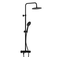 Damixa 977750300 Jupiter душевая система с душевым ТМС смесителем-полкой, черный