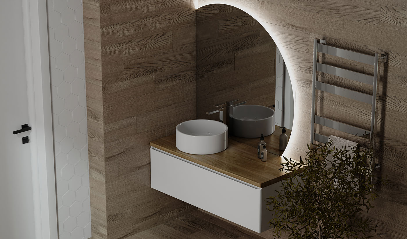 Зеркало Solis new 106 (полукруг) Зеркало Solis new 106 (полукруг)