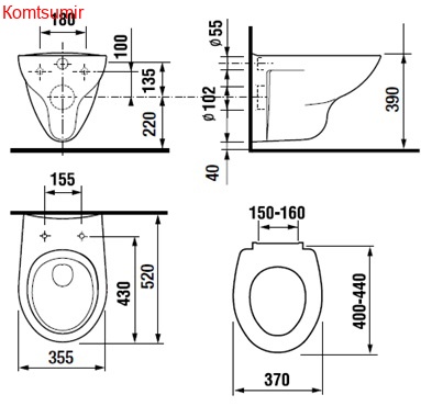 Крышка-сиденье к компакту Roca MATEO микролифт, дюропласт (Z.RU93.0.282.2)