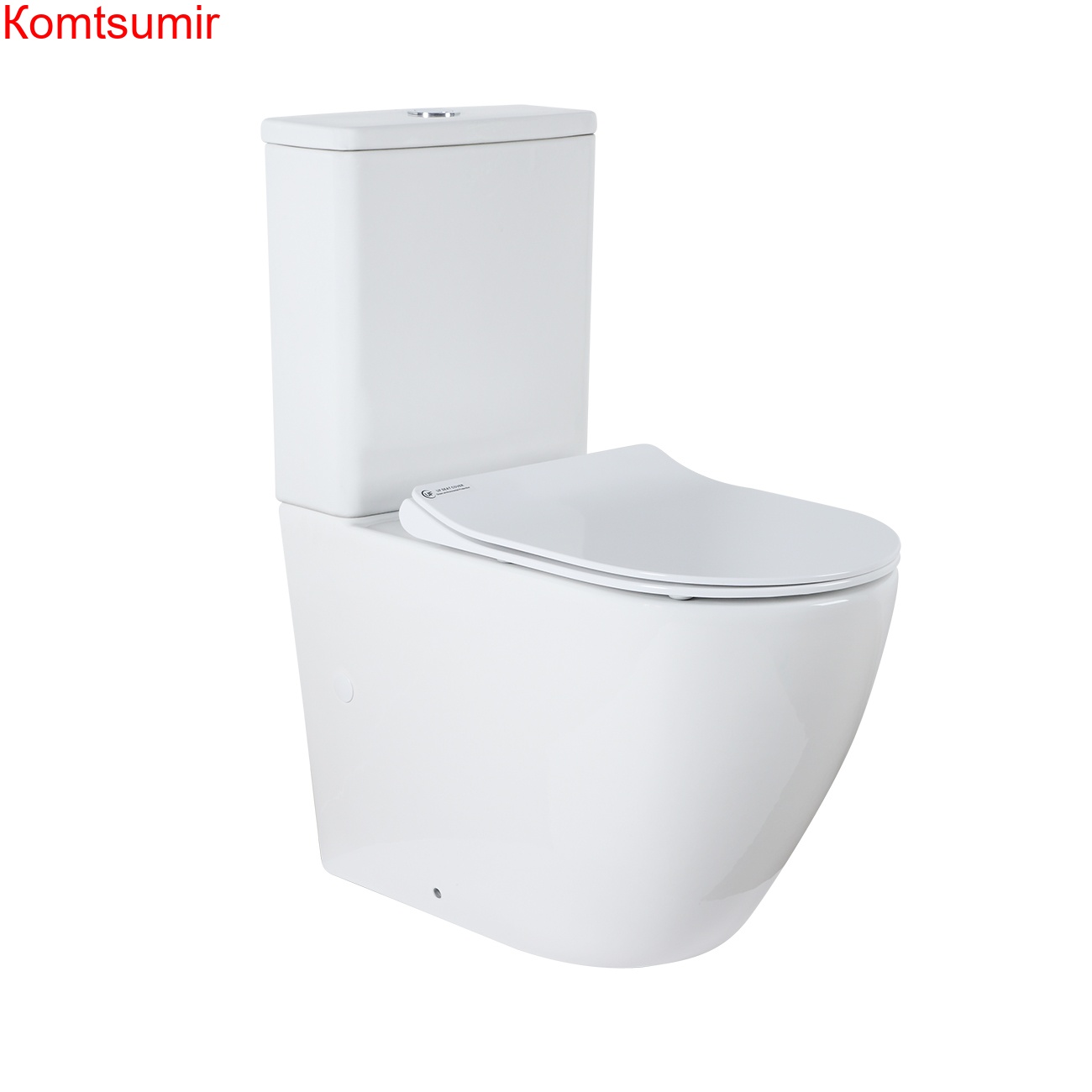 Унитаз напольный Azario Grado 665х380х845 безободковый с бачком и сидением микролифт (AZ-2141)