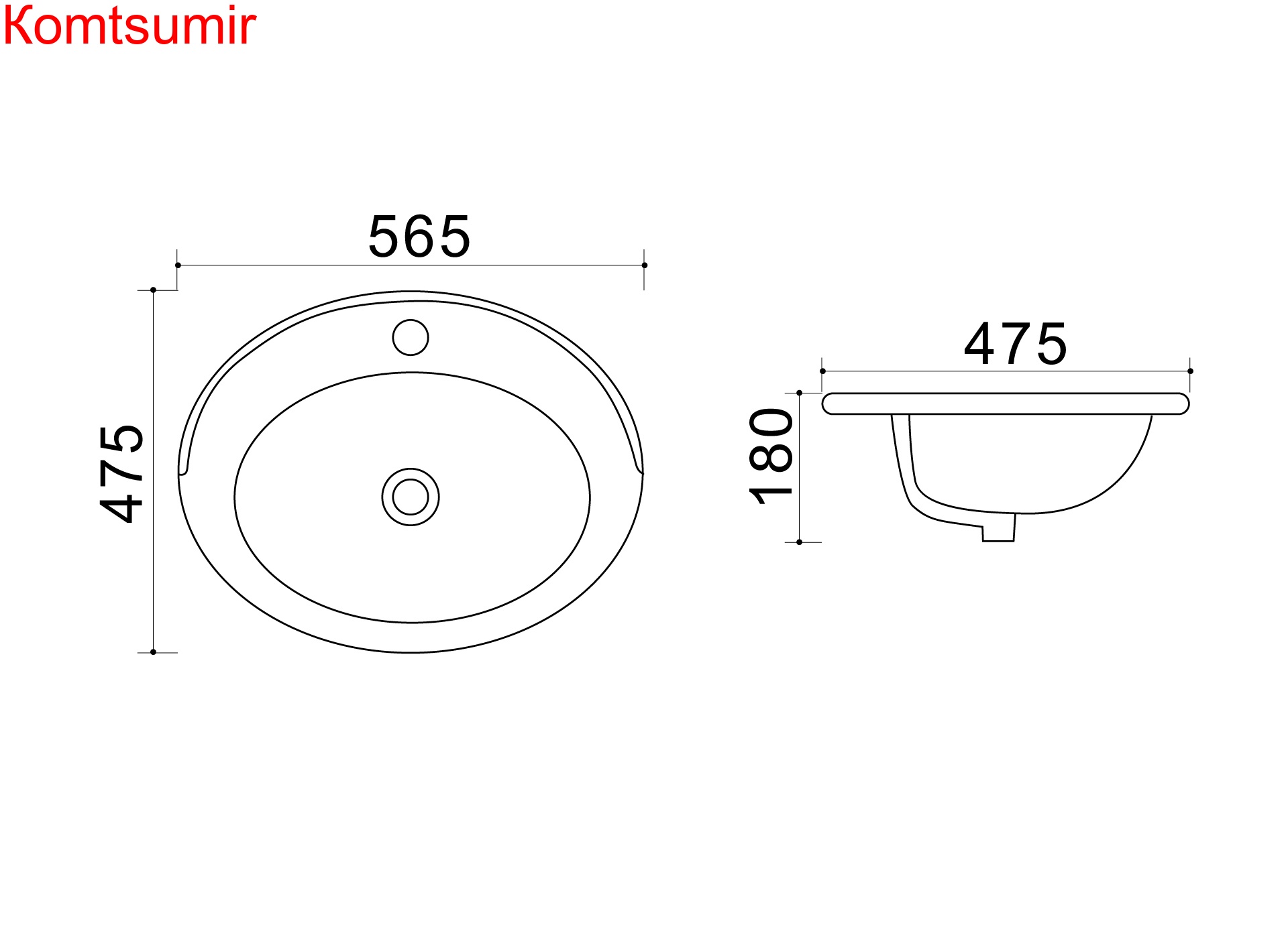 Раковина Trend встраиваемая, цвет белый (AZ-404)