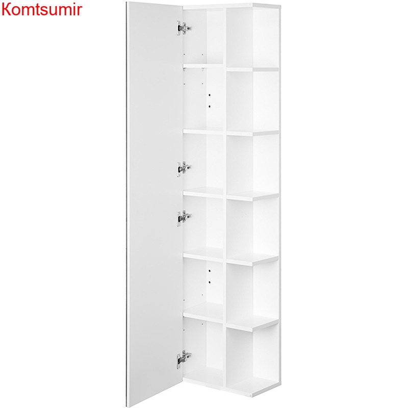 Шкаф пенал Aquaton Сканди 40 с зеркалом, подвесной, белый (1A253403SD010)