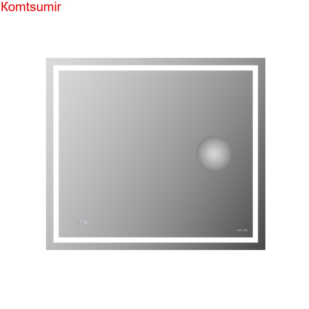 M91AMOX0803WG Универсальное зеркало с контурной Led-подсветкой, часами и косметическим зеркалом, 80 M91AMOX0803WG Универсальное зеркало с контурной Led-подсветкой, часами и косметическим зеркалом, 80