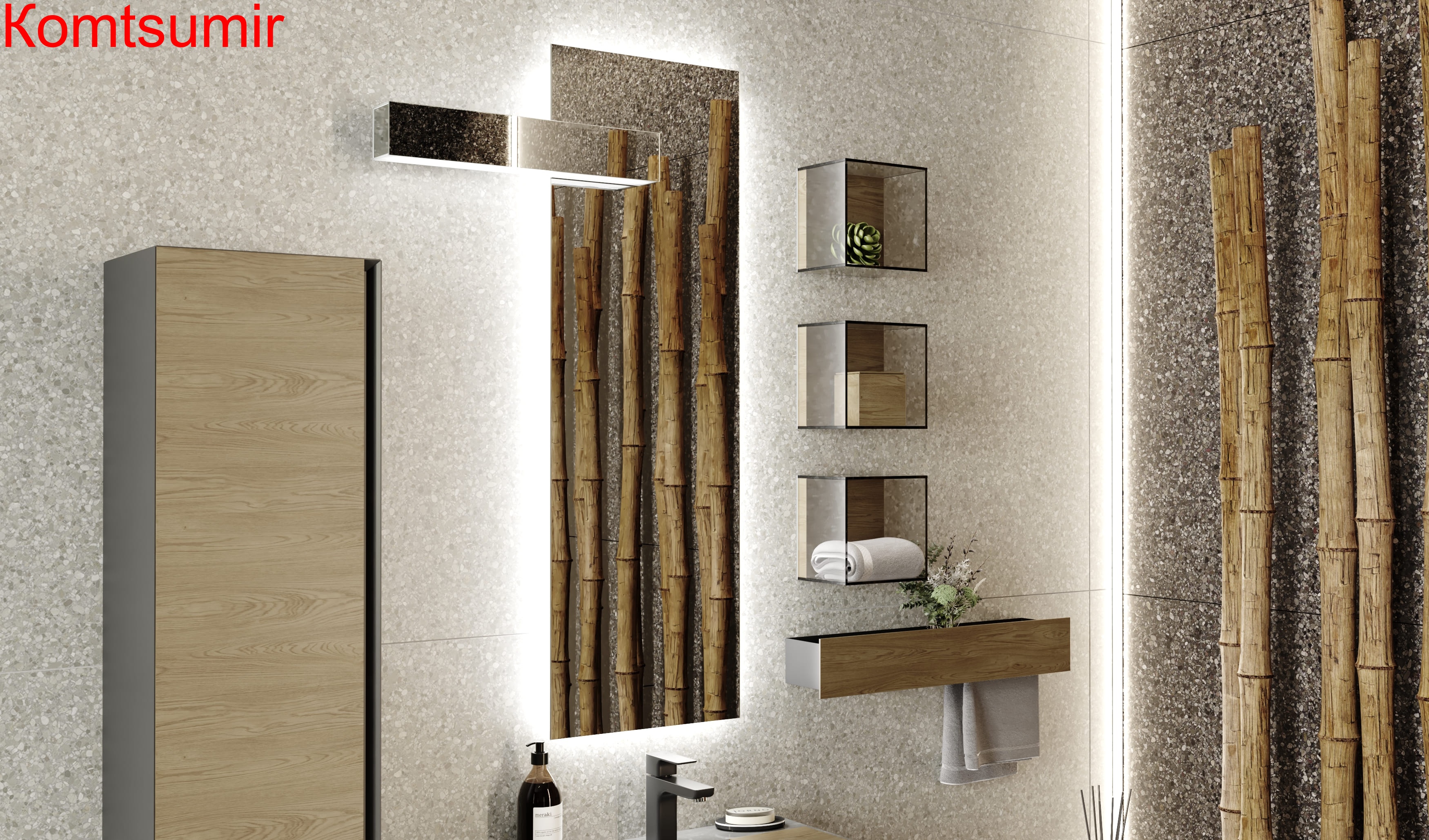 Зеркало RAVAL Forest 40 со светильником