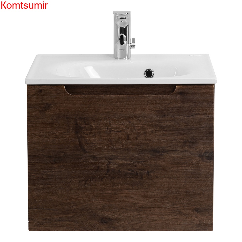 База под раковину подвесная с одним ящиком BelBagno ETNA-500-1C-SO-RW-P Rovere Moro