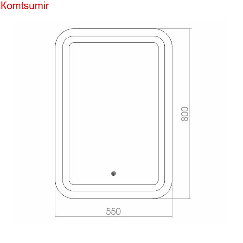 Зеркало AZARIO Мальта 550*800, сенсорный выключатель, подогрев Зеркало AZARIO Мальта 550*800, сенсорный выключатель, подогрев