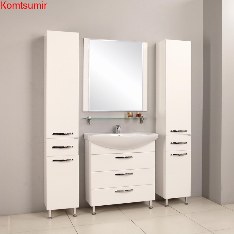 Пенал напольный AQUATON Ария Н с корзиной для белья, белый (1A124303AA010)