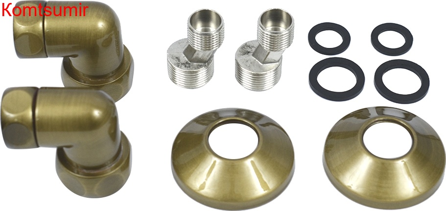 Полотенцесушитель водяной Двин Bubble 2 60/50 1"-1/2" состаренная бронза