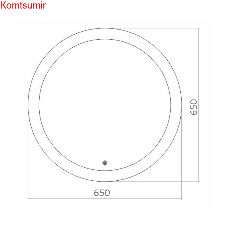 Зеркало AZARIO Перла d650, сенсорный выключатель Зеркало AZARIO Перла d650, сенсорный выключатель