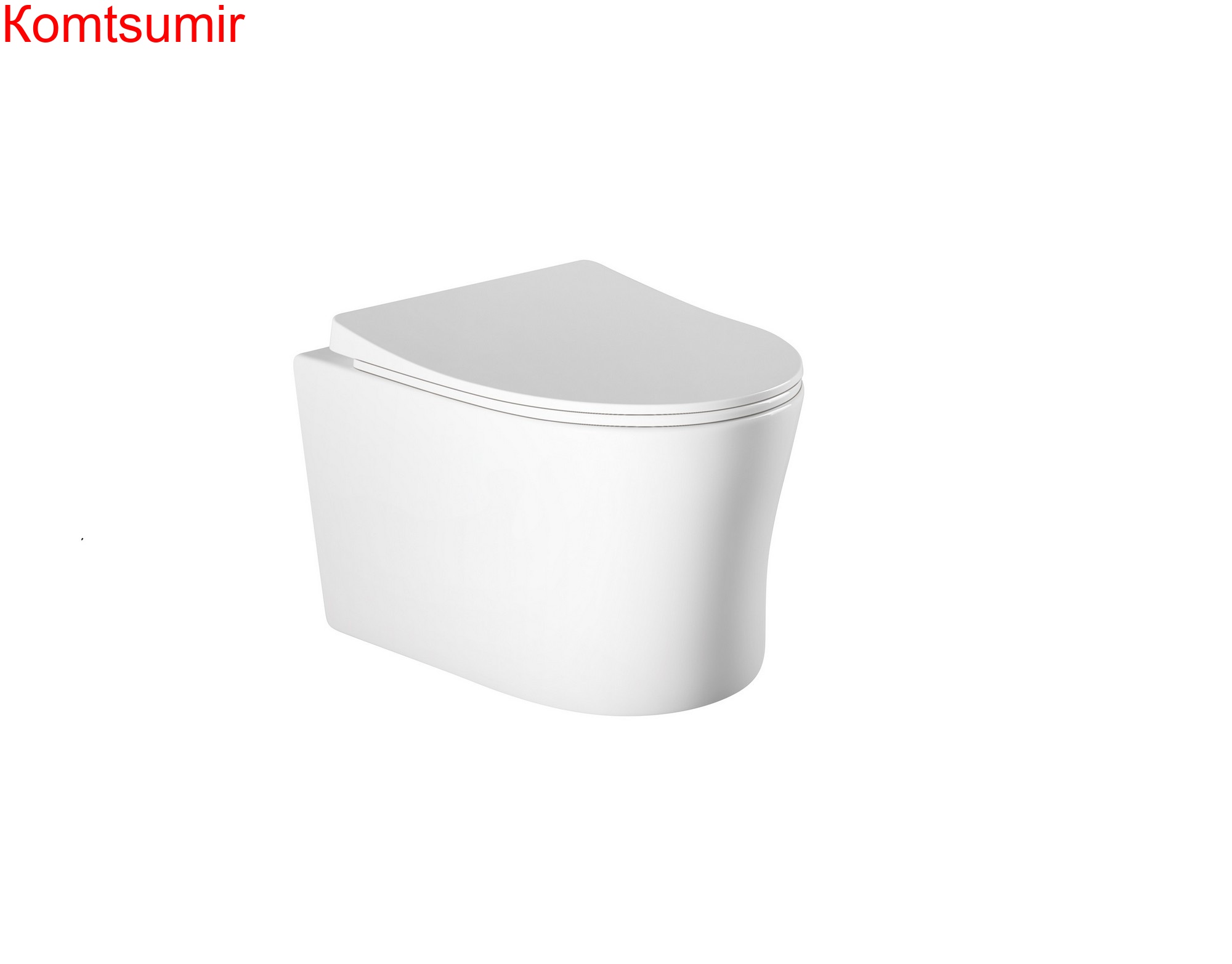 Унитаз подвесной безободковый AQUATEK НИКА AQ2009-00 525*365*360 мм, горизонтальный выпуск, тонкое сиденье с механизмом плавного закрывания, крепеж