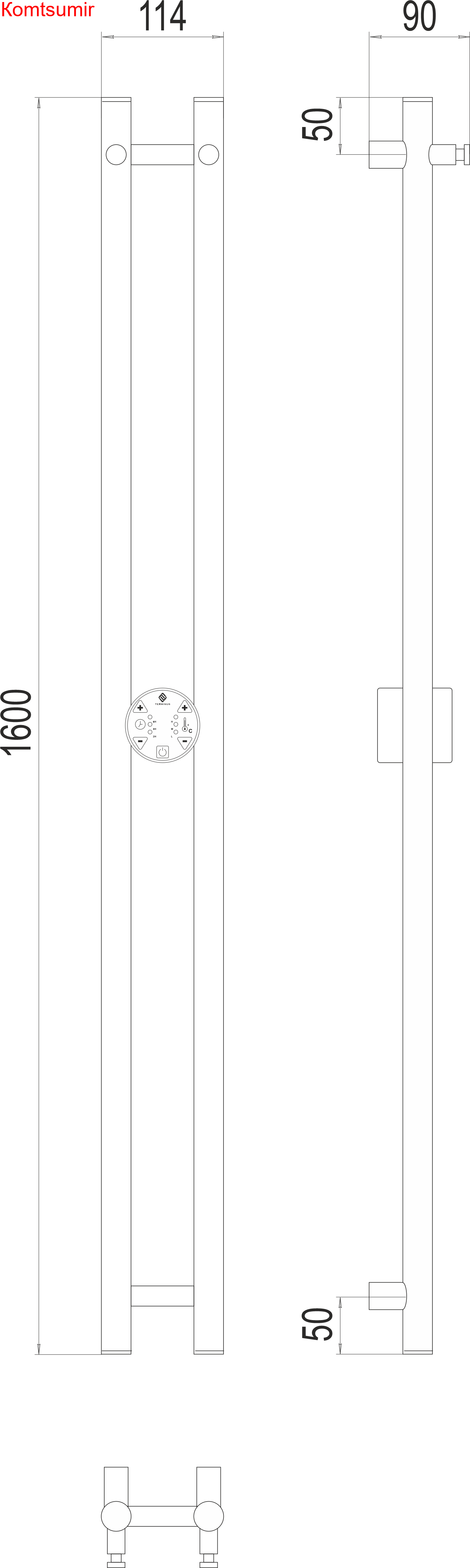 Стойка электро DUO круг1600