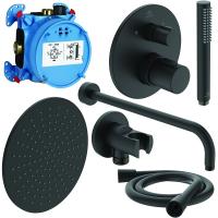 Душевая система Ideal Standard Ceratherm T100 с термостатом, черная матовая (A7573XG) Душевая система Ideal Standard Ceratherm T100 с термостатом, черная матовая (A7573XG)