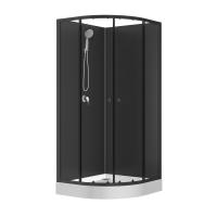 Душевая кабина Loranto NEO 90x90x(190+15) c низким поддоном 15см, прозрачное закаленное стекло 5 мм, задние стеклянные стенки черные, профиль черный-матовый (CS-21800BP) Душевая кабина Loranto NEO 90x90x(190+15) c низким поддоном 15см, прозрачное закаленное стекло 5 мм, задние стеклянные стенки черные, профиль черный-матовый (CS-21800BP)