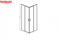 Aquatek Душевой уголок квадратный, двери раздвижные 900x900x2000 профиль черный, стекло прозрачное Aquatek Душевой уголок квадратный, двери раздвижные 900x900x2000 профиль черный, стекло прозрачное