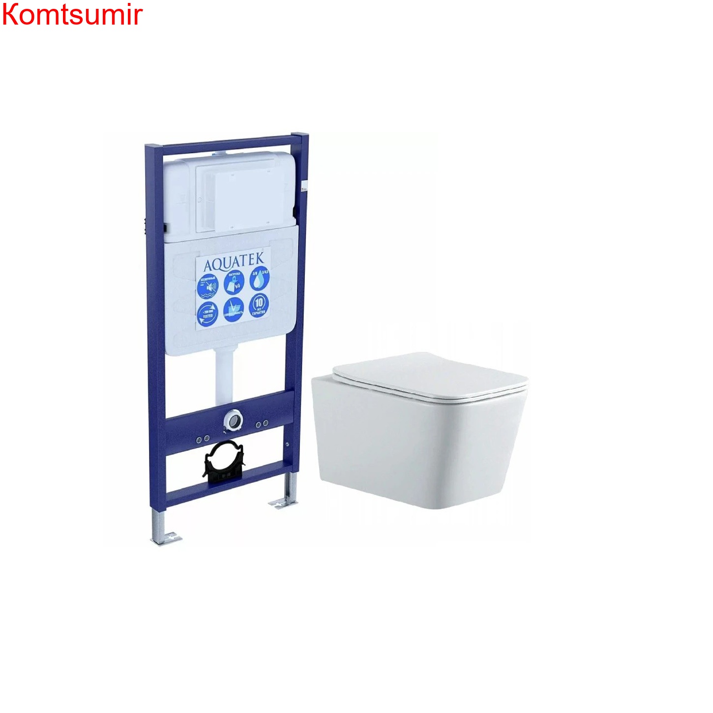 SET AQUATEK ЛИБРА N cm (рама AQUATEK Standard INS-0000012(без клавиши и крепежа)+унитаз ЛИБРА New AQ1148N-00 с тонким сиденьем soft-close