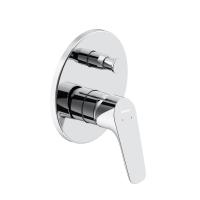 Damixa 777100000 Jupiter, смеситель монтируемый в стену ванной - душевой, хром
