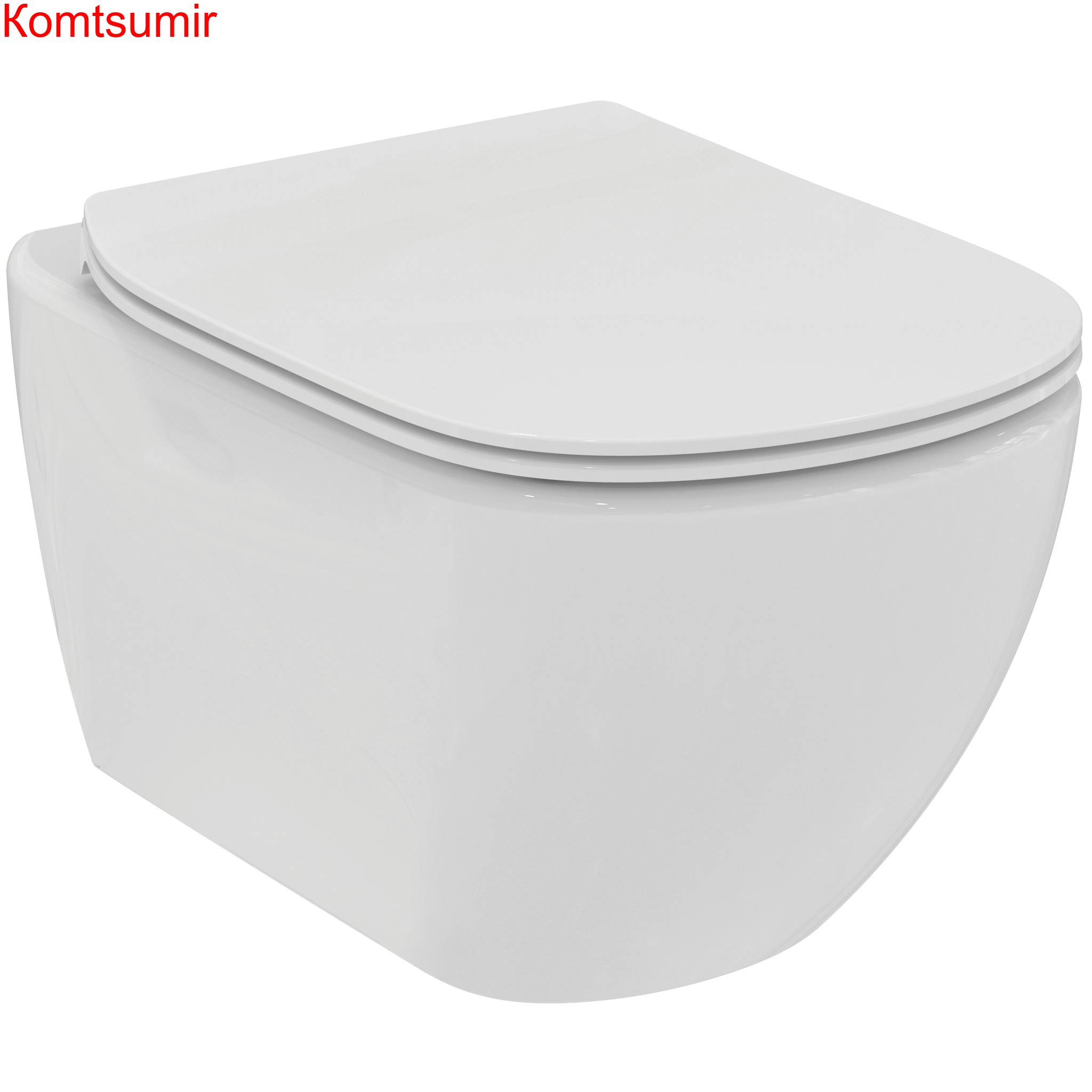 Унитаз подвесной Ideal Standard TESI Rimless+ 365х535х400 безободковый, с сиденьем и крышкой микролифт (T536001)