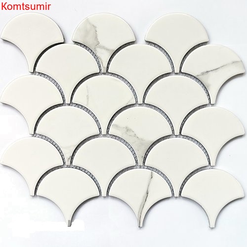 Мозаика Calacatta-scale 6*74.4*70 255*219 Мозаика Calacatta-scale 6*74.4*70 255*219