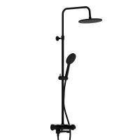 Damixa 977760300 Jupiter душевая система с ванно-душевым ТМС смесителем-полкой, черный