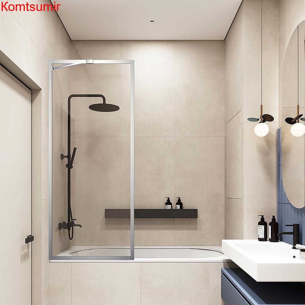 Шторка на ванну Veconi Palau PL-85, 600x1500, хром, стекло прозрачное