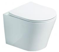 Унитаз подвесной Azario Teramo 480х365х360 безободковый, в комплекте с сидением микролифт, белый (AZ-0053 SP)