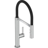 Смеситель для кухни Jacob Delafon Raphael гибкий излив, хром/черный (E23311-CP)