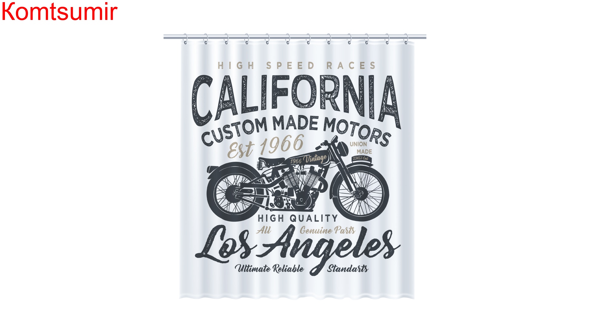 Шторка для ванной Fixsen California FX-2500, без колец