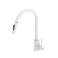 Dorff D3007533 Logic Кухонный смеситель  с вытягивающимся изливом, белый