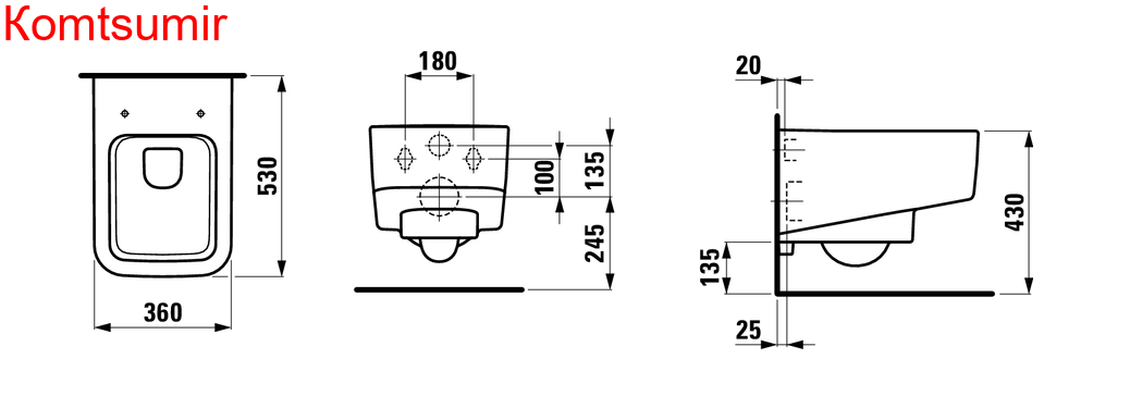 Laufen Pro S Rimlless Подвесной безободковый унитаз