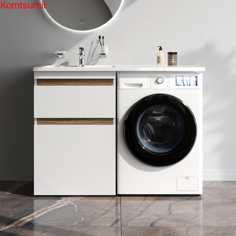 M85AFSX0602WG X-Joy, База под столешницу для стиральной машины, напольная, 60 см, 2 ящика, белый гля