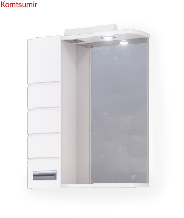 Зеркало-шкаф RAVAL Kub 50 Белый с подсветкой