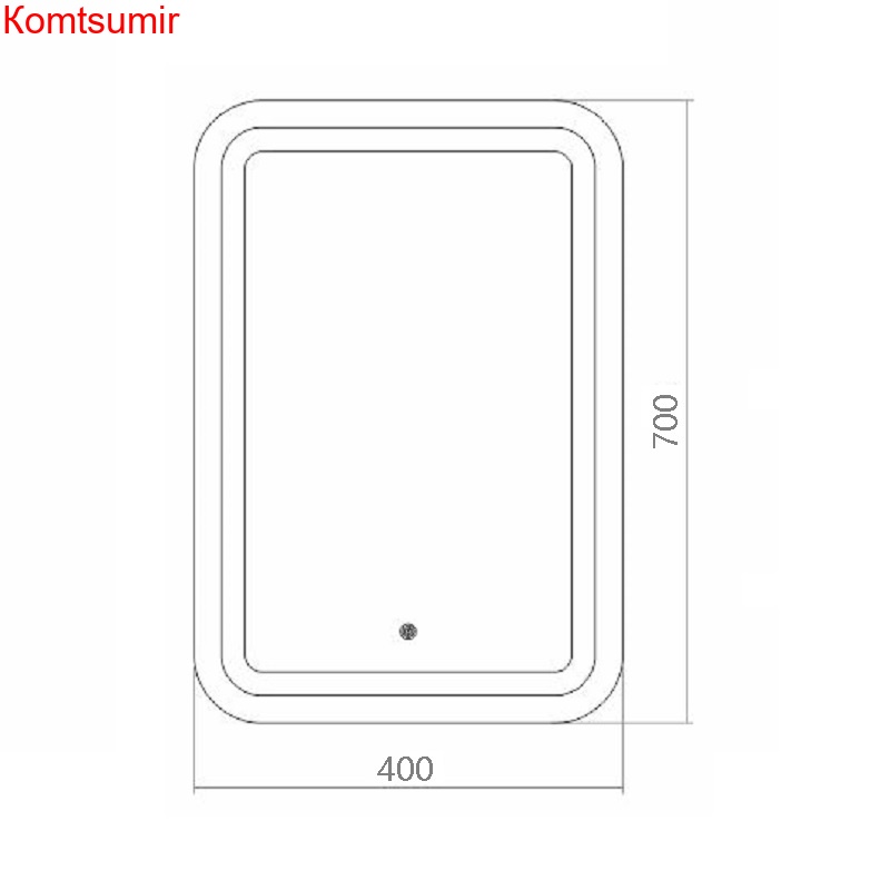 Зеркало AZARIO Мальта 400*700, LED-подсветка, сенсорный выключатель Зеркало AZARIO Мальта 400*700, LED-подсветка, сенсорный выключатель