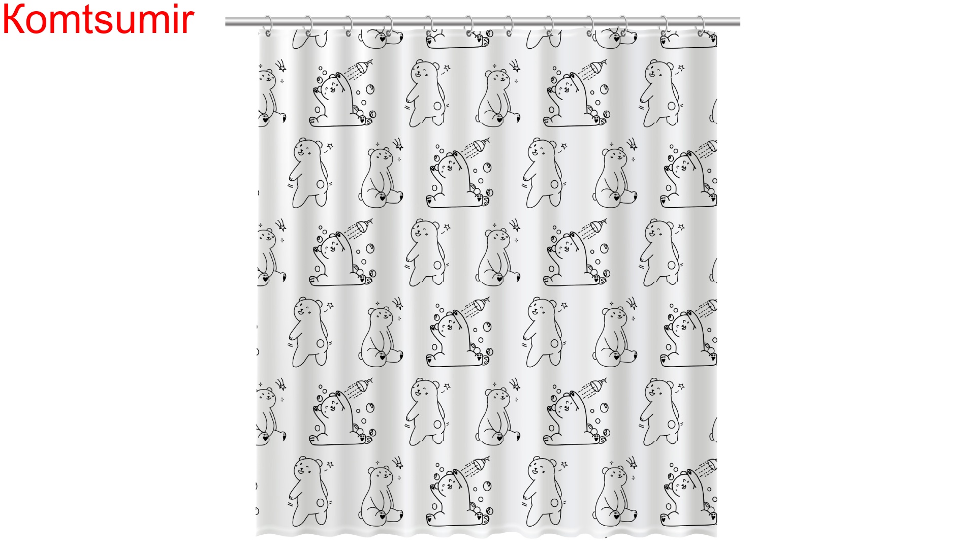 Шторка для ванной Fixsen Teddy Wash FX-1505