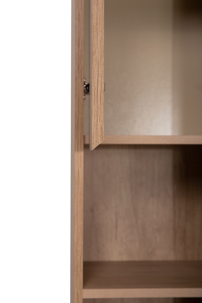 Шкаф подвесной BelBagno с распашной дверцей и открытой полкой, левосторонний KRAFT-1600-1A-SC-RNN-L Rovere Nebrasca Nature