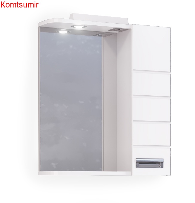 ЗЕРКАЛО-ШКАФ KUB 60 БЕЛЫЙ С ПОДСВЕТКОЙ