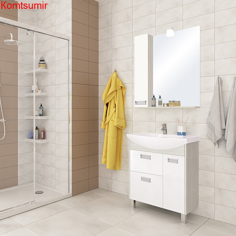 Зеркало-Шкаф AQUATON БЕККА 70 белый дуб (1A214702BAC20)