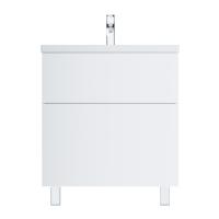 M90FSX07522WG32 GEM, База под раковину, напольная, 75 см, 2 ящика push-to-open, цвет: белый, глянец