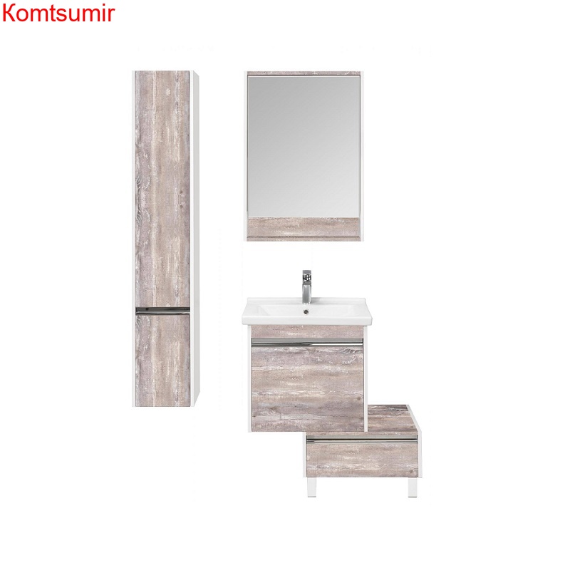 Тумба под раковину AQUATON Капри 60 подвесная, бетон пайн (1A230101KPDA0)