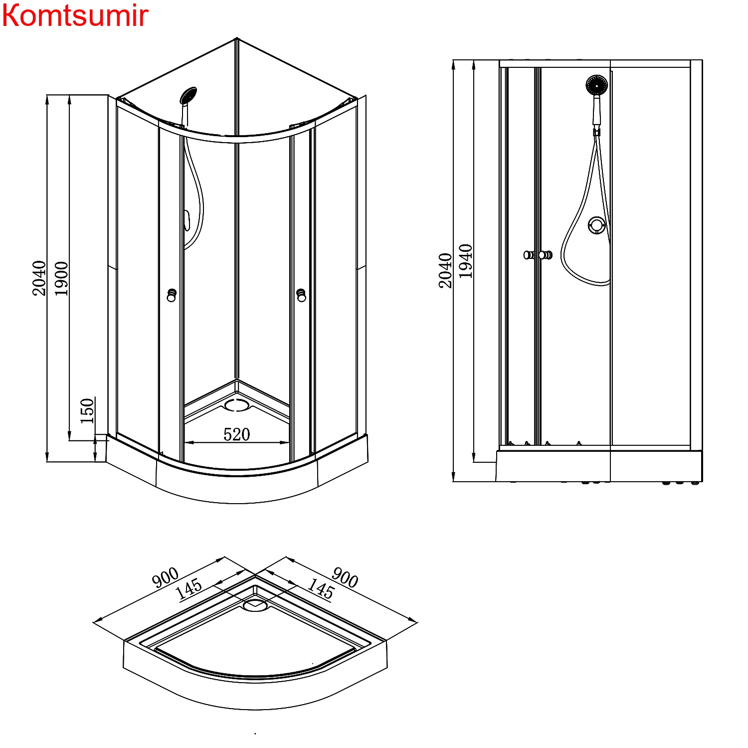 Душевая кабина Loranto NEO 90x90x(190+15) c низким поддоном 15см, прозрачное закаленное стекло 5 мм, задние стеклянные стенки черные, профиль черный-матовый (CS-21800BP) Душевая кабина Loranto NEO 90x90x(190+15) c низким поддоном 15см, прозрачное закаленное стекло 5 мм, задние стеклянные стенки черные, профиль черный-матовый (CS-21800BP)