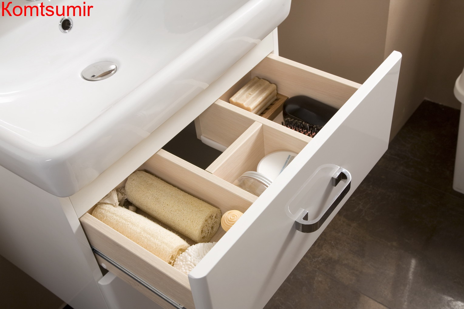 Тумба под раковину AQUATON Америна 60, белая (1A135401AM010)