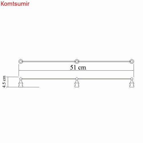 WasserKRAFT K-014 Бортик для полочек (3024, 6224)