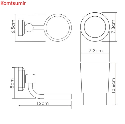 WasserKRAFT K-28128 Подстаканник одинарный