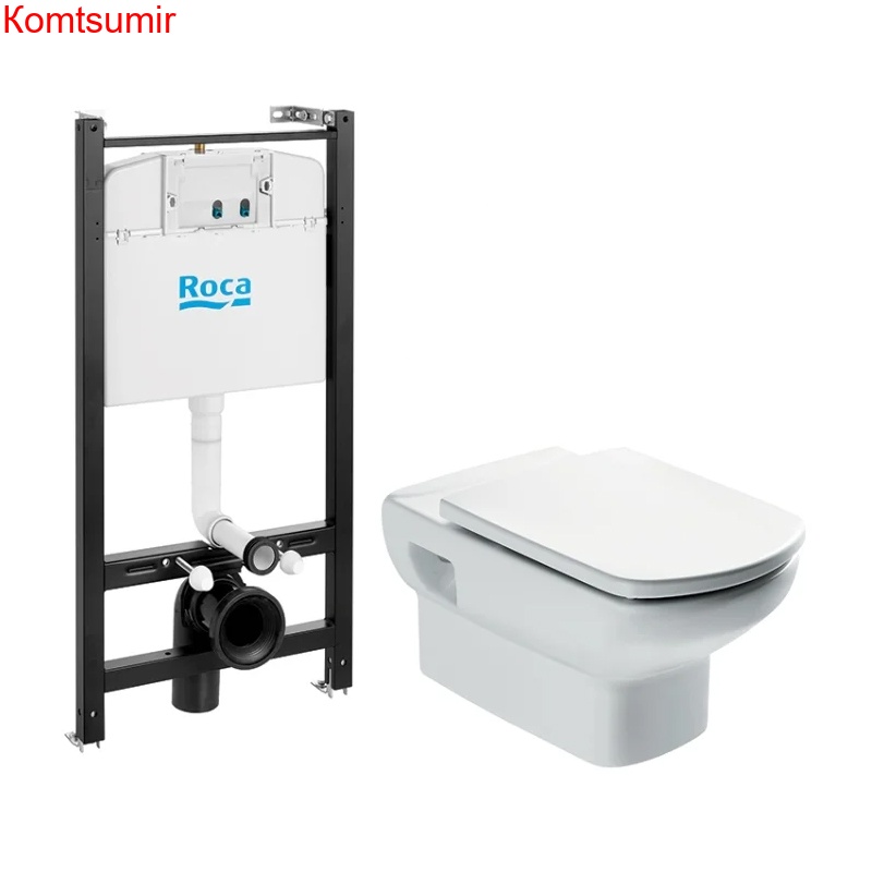 ПЭК: Roca DAMA SENSO NEW унитаз + тонкое сиденье с микролифтом + инсталляция DAMA SENSO NEW