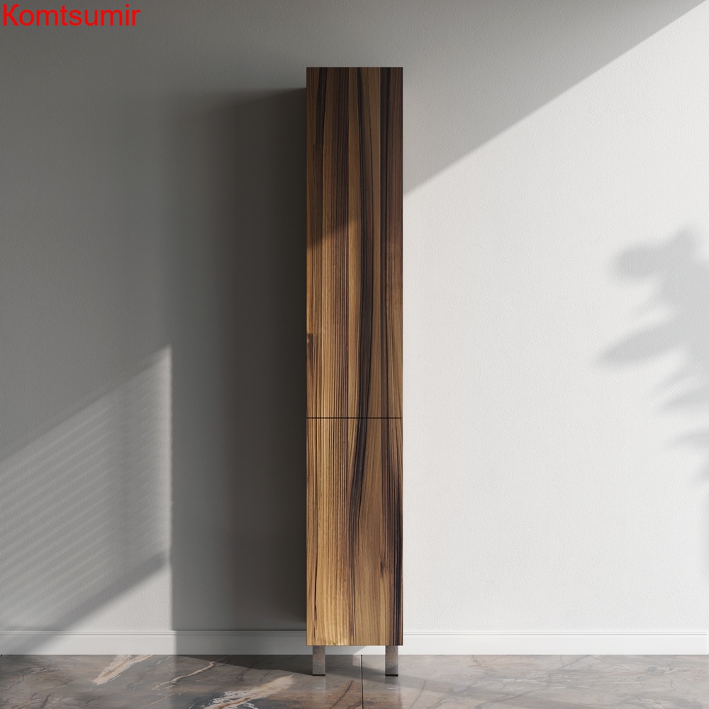 M90CSL0306HF GEM, шкаф-колонна, напольный, левый, 30 см, двери, push-to-open, цвет: орех