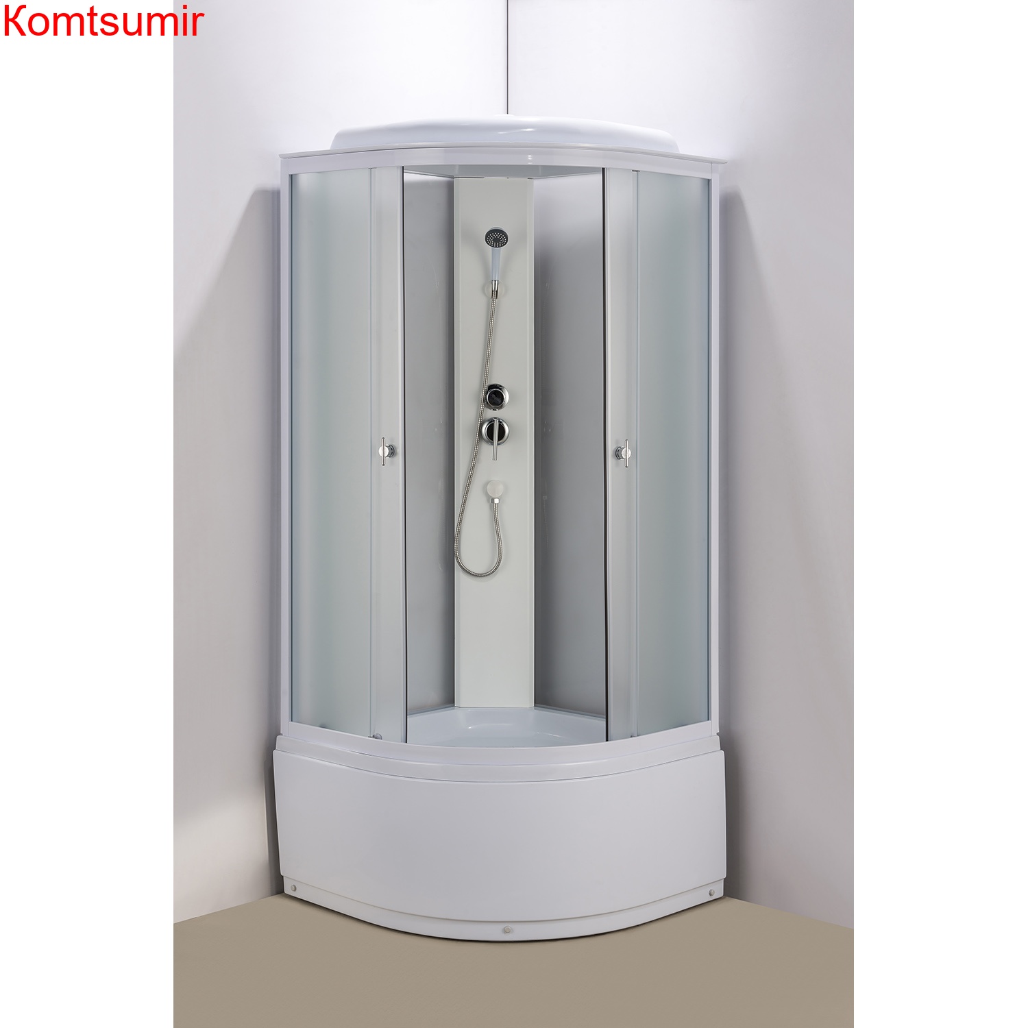 Душевая кабина Loranto 90x90x215 поддон 40 см, 4 мм матовое стекло, профиль и задняя стенка белого цвета (CS-986ТМ/W) Душевая кабина Loranto 90x90x215 поддон 40 см, 4 мм матовое стекло, профиль и задняя стенка белого цвета (CS-986ТМ/W)