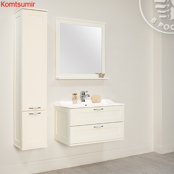 Зеркало AQUATON Леон 80 Дуб белый (1A186402LBPS0)