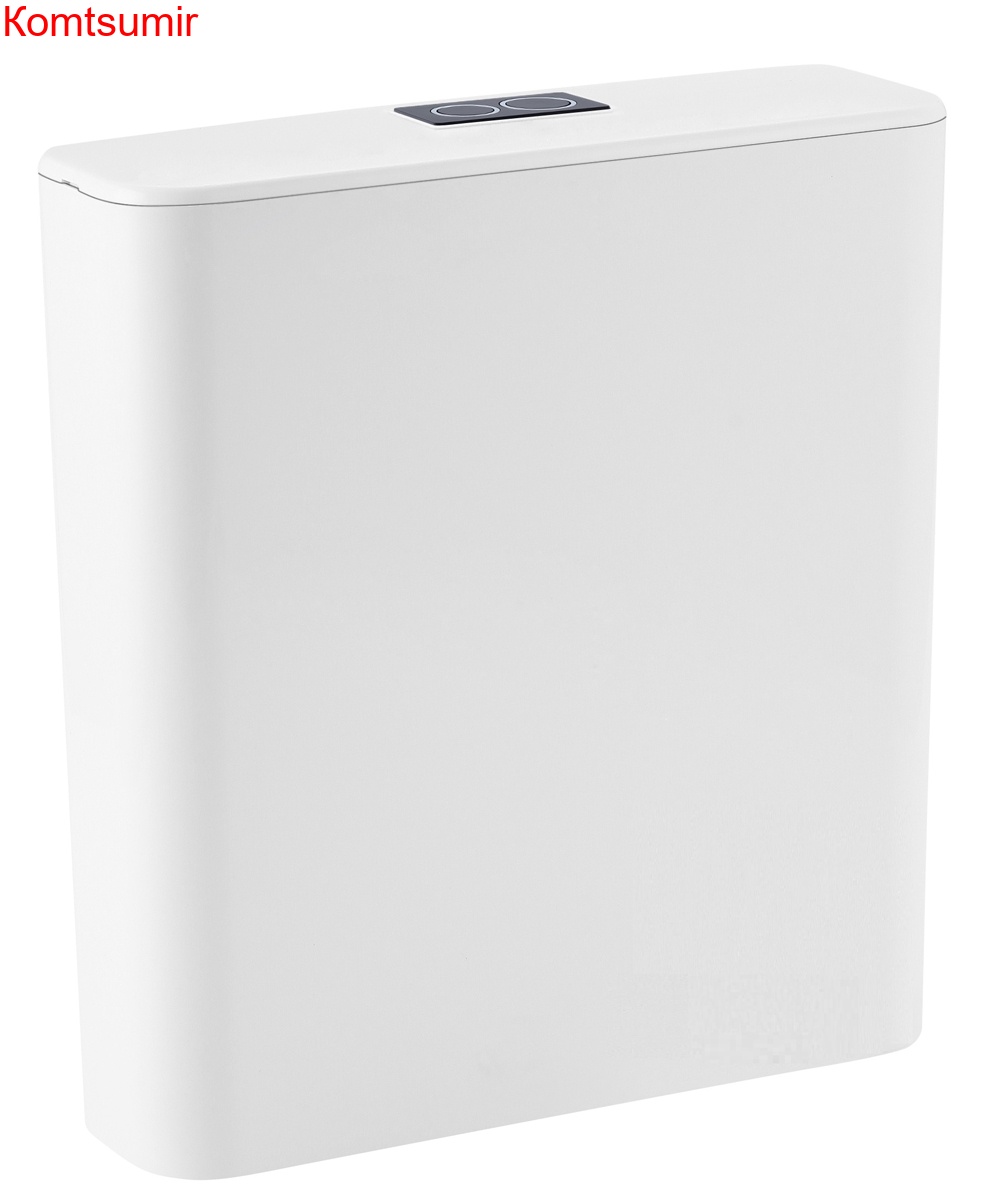 Бачок пластиковый AZARIO 370x120x400 с соединительной трубой, белый (AZ-211)